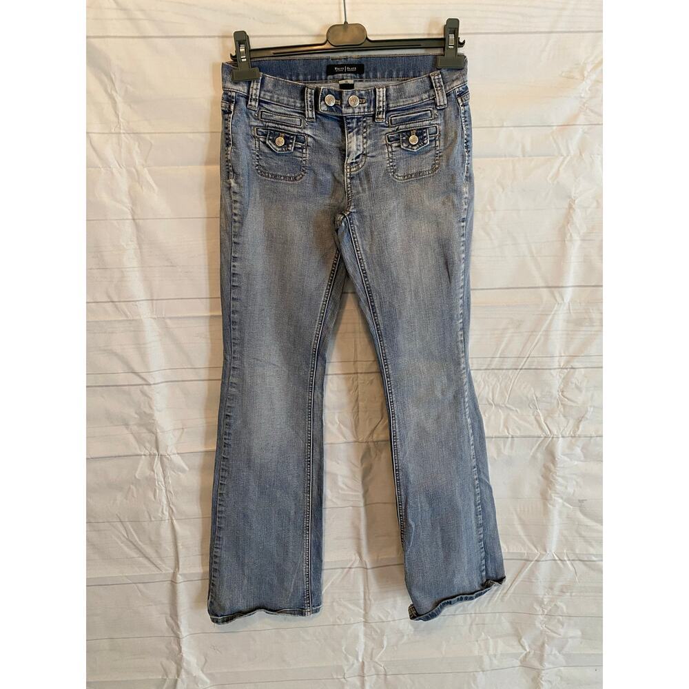 White House Black Market Women's Size 2 Regular Straight Denim Blue NIOR Jeans#